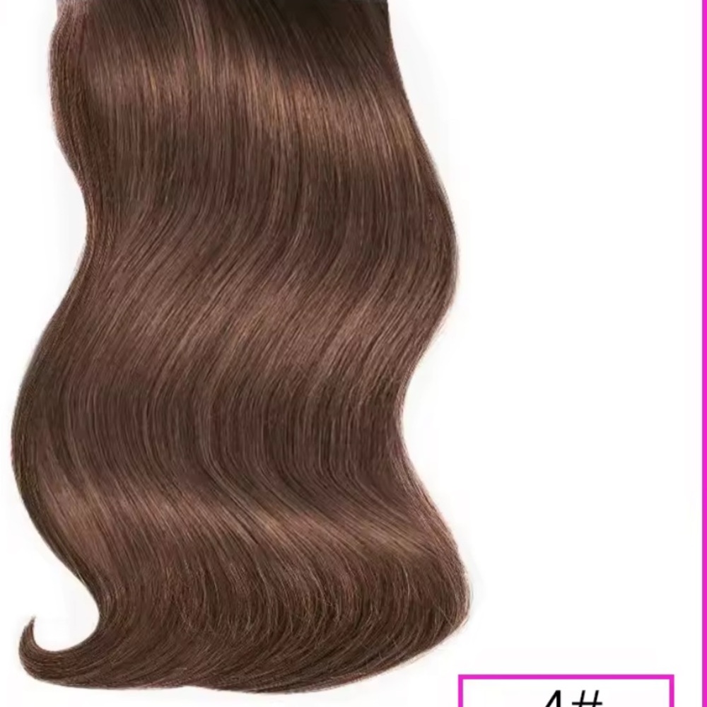 Luxurious Halo 14” Brown Human Hair Extension by LaaVoo